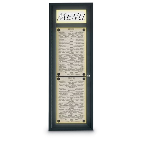 United Visual Products Sliding Door Indoor Enclosed Corkboard, 7 UV9003ACS-WHITE-APRICOT